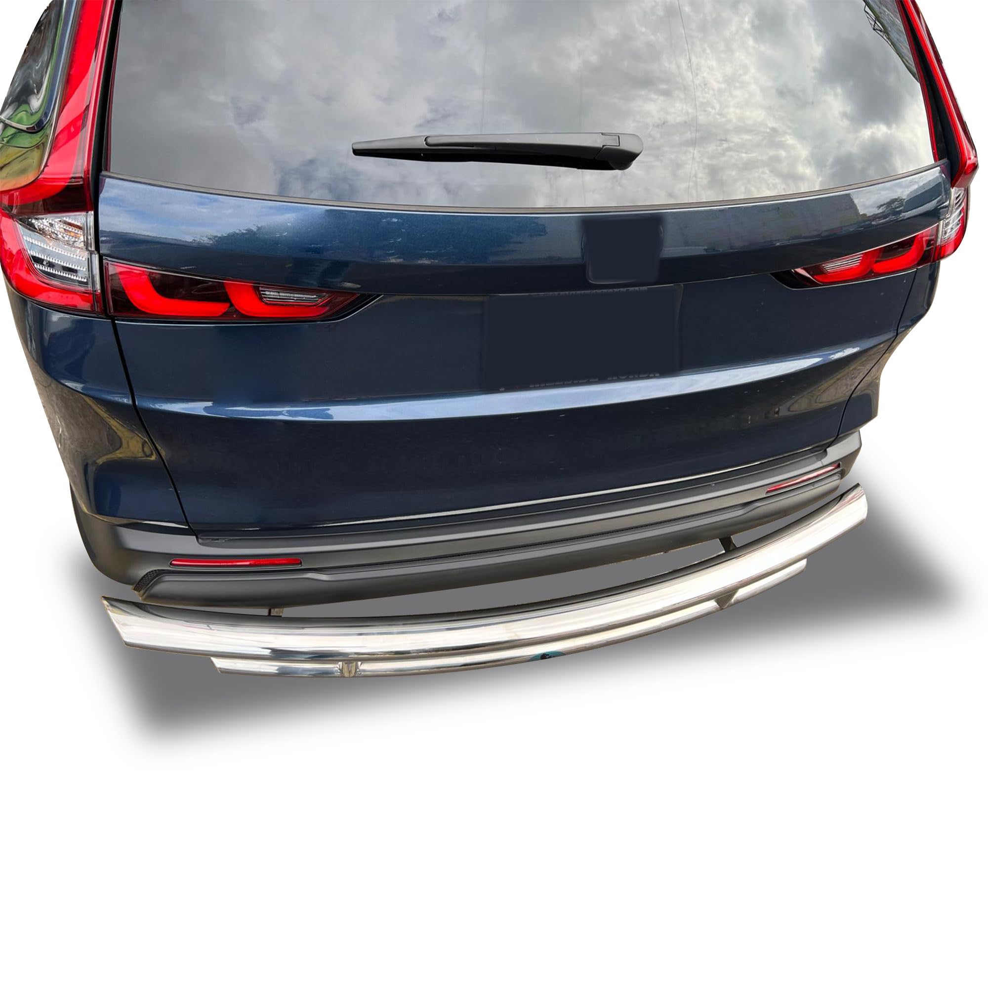 Rear Bumper Guard Black Horse Double Layer Stainless Steel Compatible with 2017-2025 Honda CR-V-CRDL-HOH602S