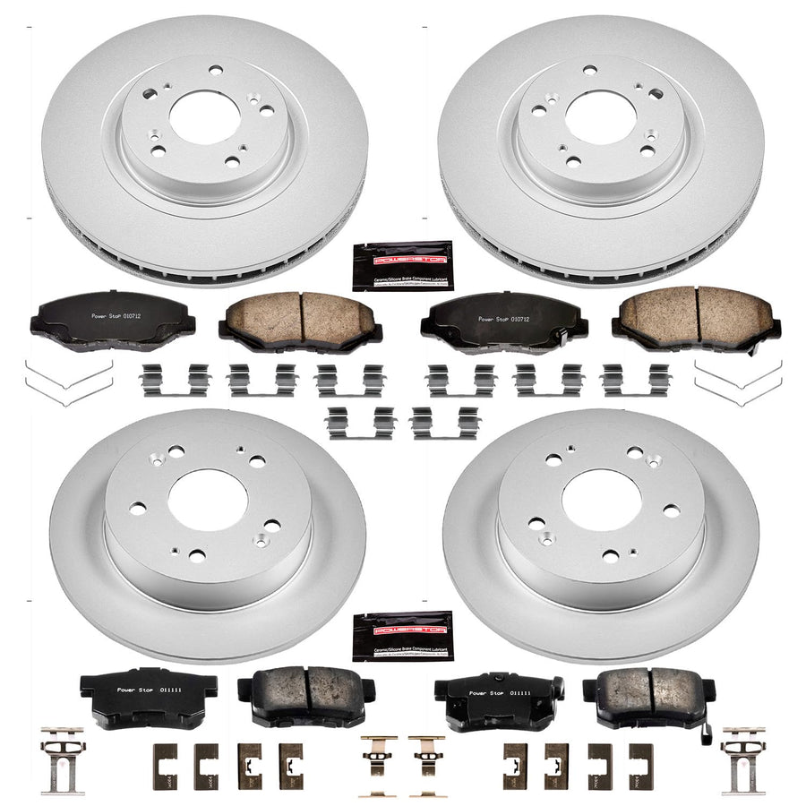 Power Stop Front and Rear CRK6327 Z17 Evolution Geomet Coated Brake Kit For Acura ILX 2013-2015, Honda Civic 2012-2015 [Model Specific]