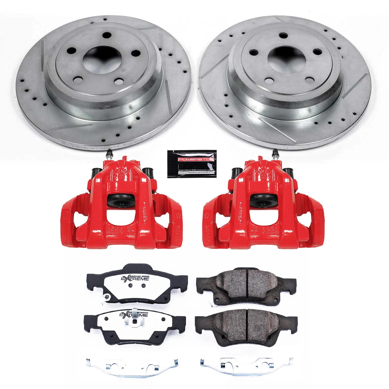 Power Stop Rotor, Pad and Caliper KC5950-36 Brake Kit For Dodge Durango 2011-2020, Jeep Grand Cherokee 2011-2020 [Model Specific]