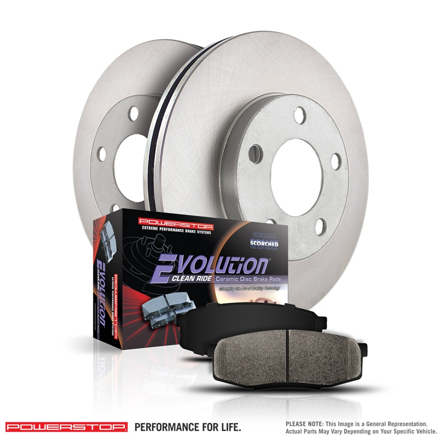 Power Stop Autospecialty KOE6836 Front Replacement Brake Kit-OE Brake Rotors & Ceramic Brake Pads