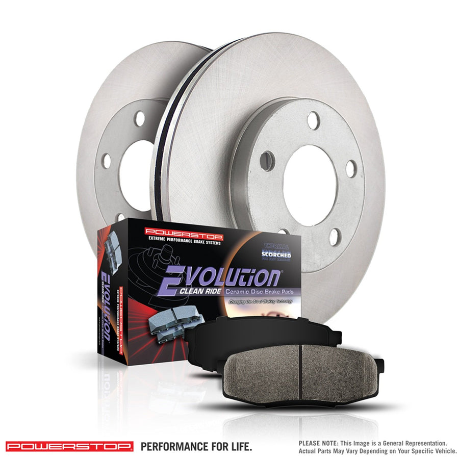 Power Stop Autospecialty KOE6836 Front Replacement Brake Kit-OE Brake Rotors & Ceramic Brake Pads
