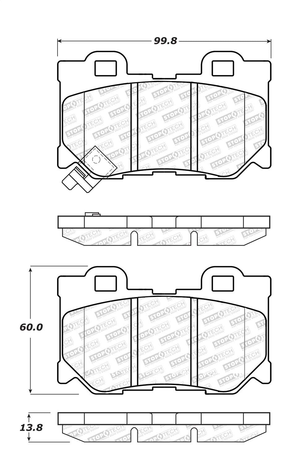 Brake Pads StopTech 305.13470 Street Select with Hardware