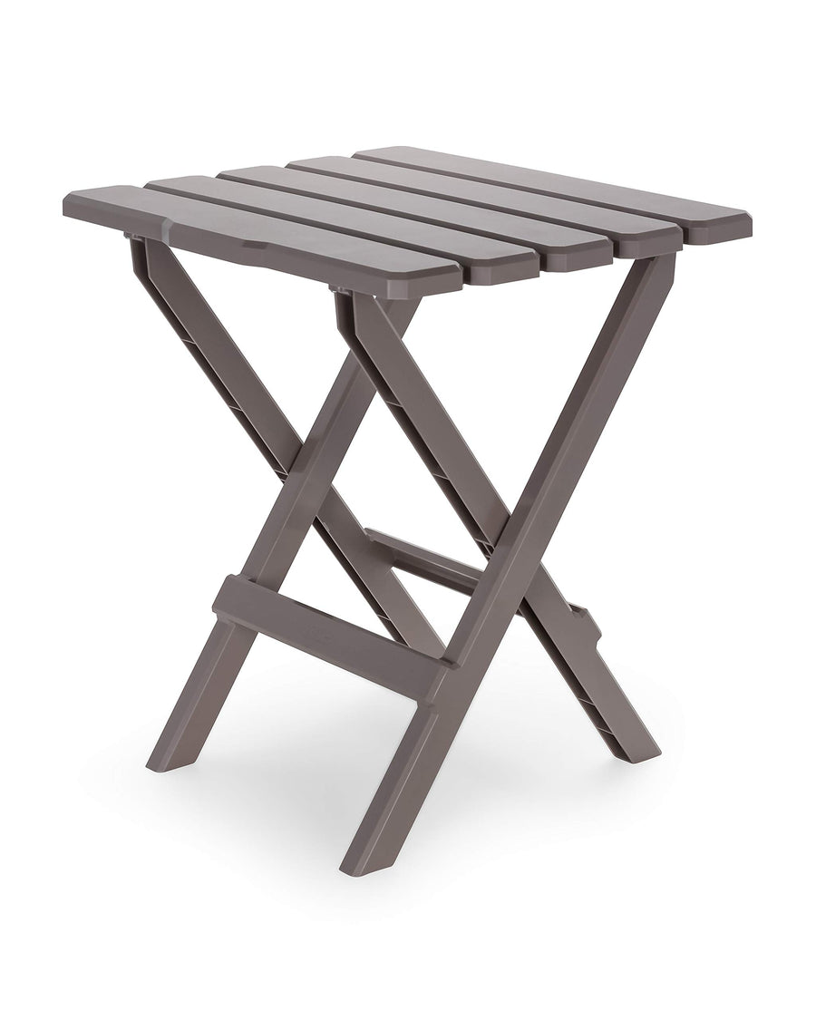 Large Quick-Folding Camco Adirondack Table, Plastic, Taupe