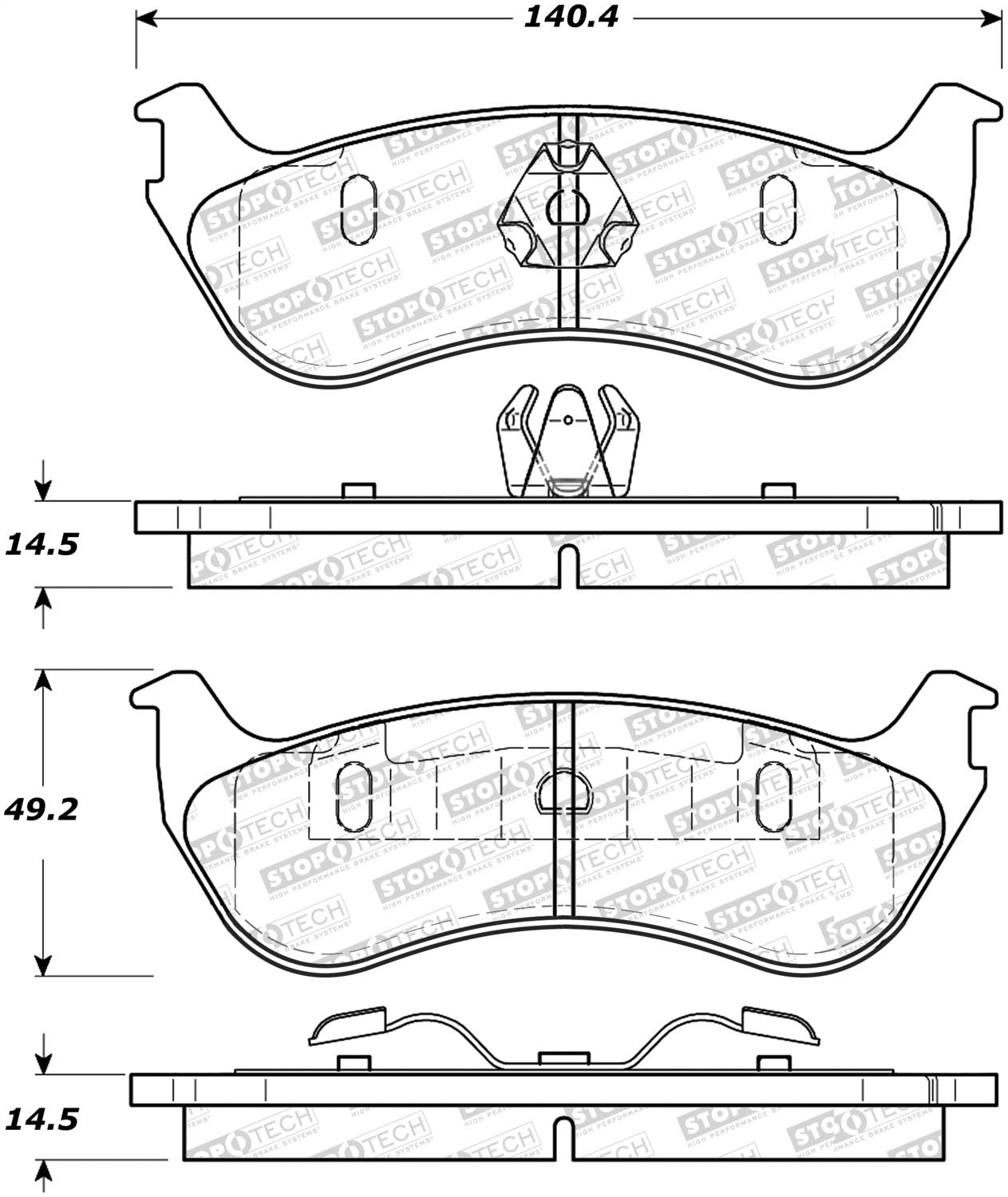Street Select StopTech Brake Pads 305.08810