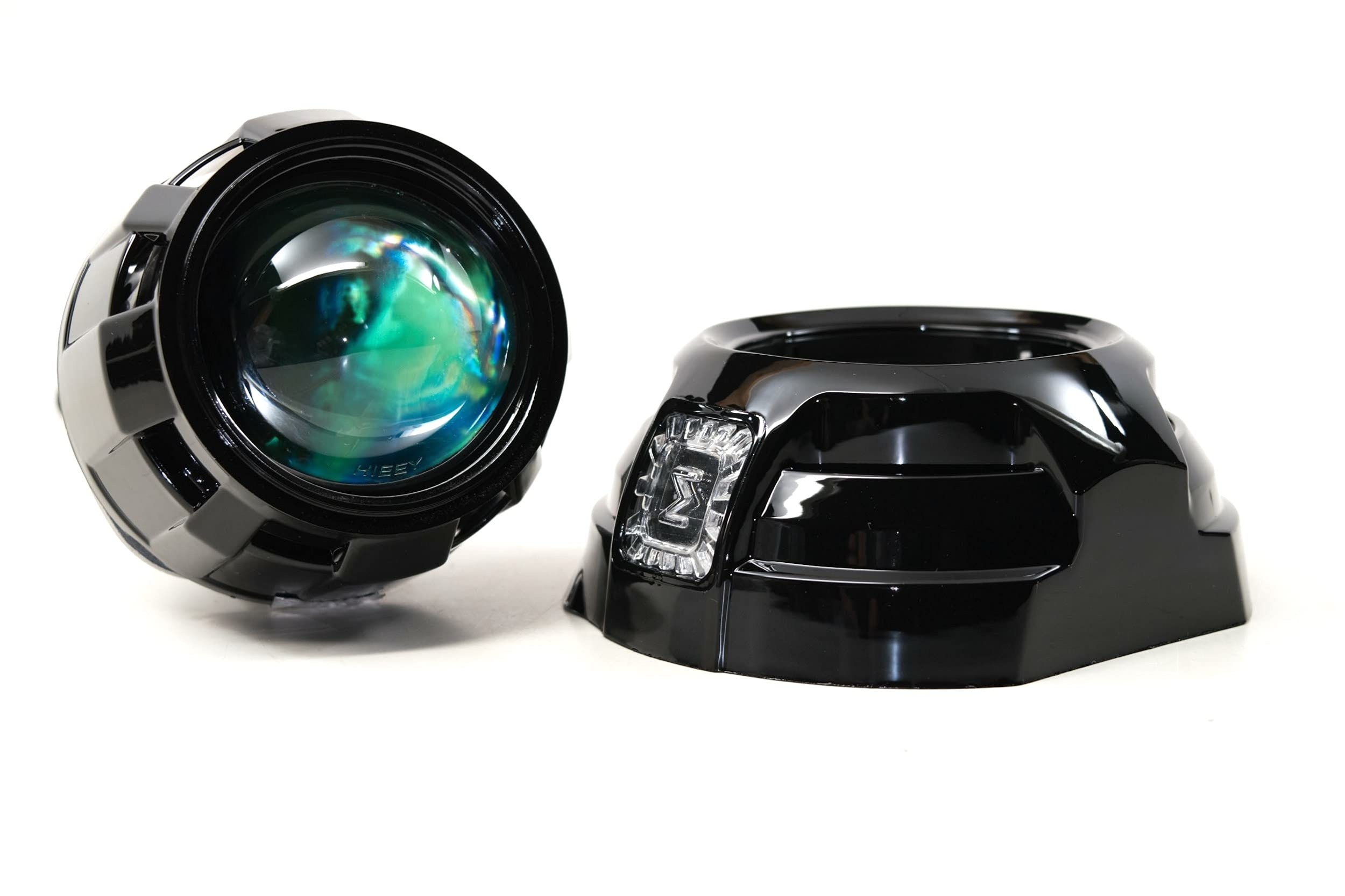Mini Morimoto High Beam LED Projector, Universal Projector Lens for Custom Automotive RetroFits, Ultra Bright Upgrade with Focused Beam Pattern (1x PR340)