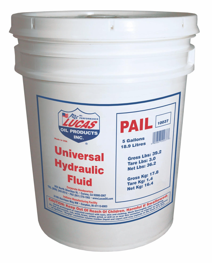 Universal Hydraulic Fluid Lucas Oil 10037 (1) 5 Gallon Pail