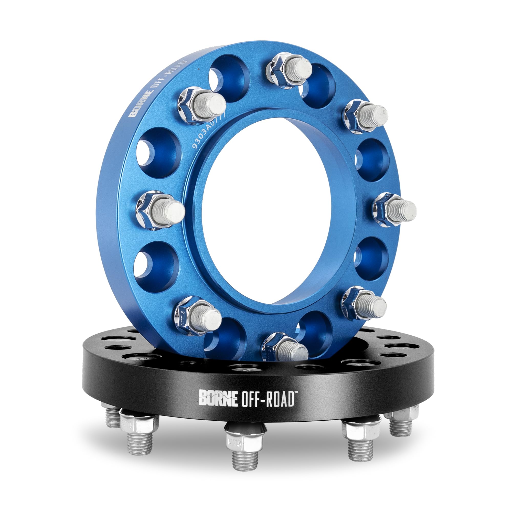 Borne Off-Road Mishimoto Wheel Spacers, 8x180, 124.1 Center Bore, M14x1.5, 38.1mm, Blue