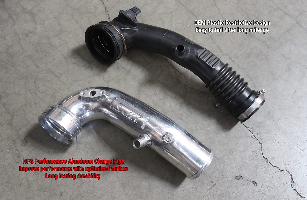 HPS Intercooler Cold Charge Pipe Turbo Boost Compatible for BMW 11-16 535i xDrive 11-17 535i GT 11-19 X6 12-19 640i 11-18 X5 13-15 740i 740Li 12-16 Activhybrid 5 13-15 Activhybrid 7, 17-127P