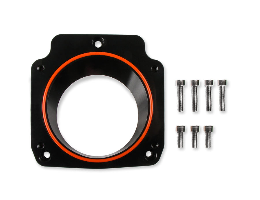 Holley 860020 Sniper EFI Throttle Body Adapter Plate 78mm to 92mm Black