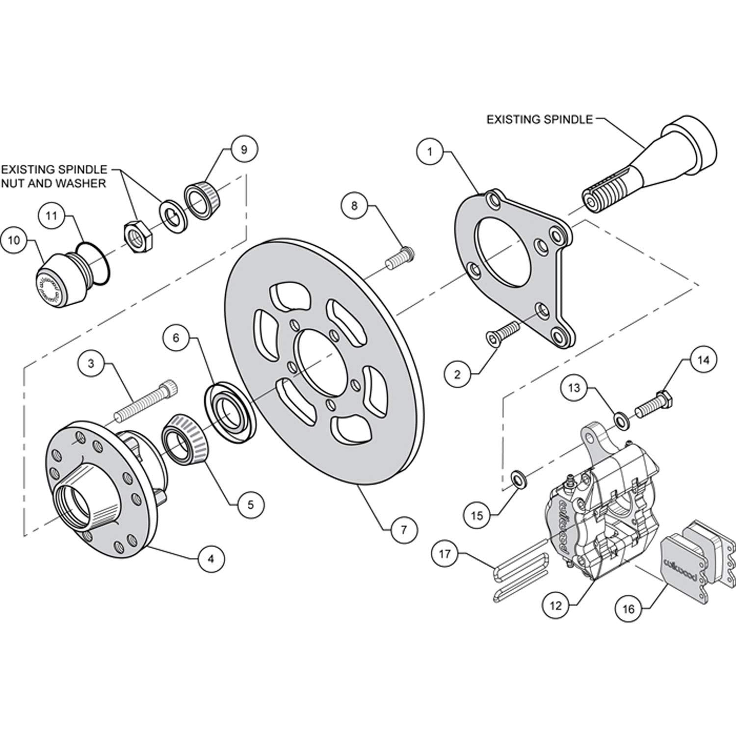 Drilled Rotor, DLS Front Drag Kit
