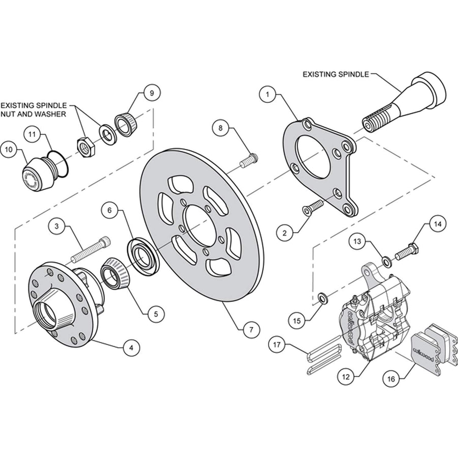 Drilled Rotor, DLS Front Drag Kit
