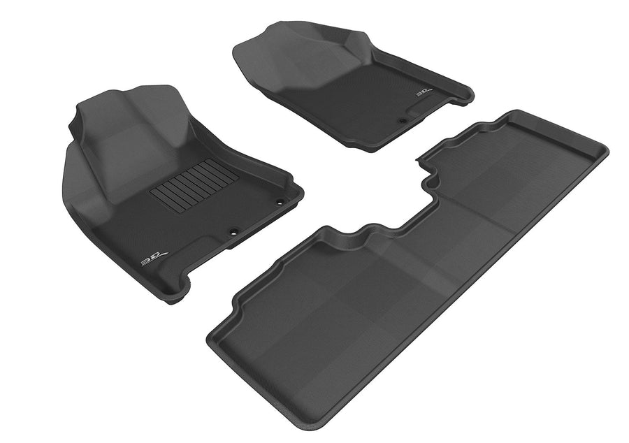 Kagu Floor Mat (Black) 3D MAXpider Custom Fit Compatible with Cadillac Srx 2010-2016 - R1 R2