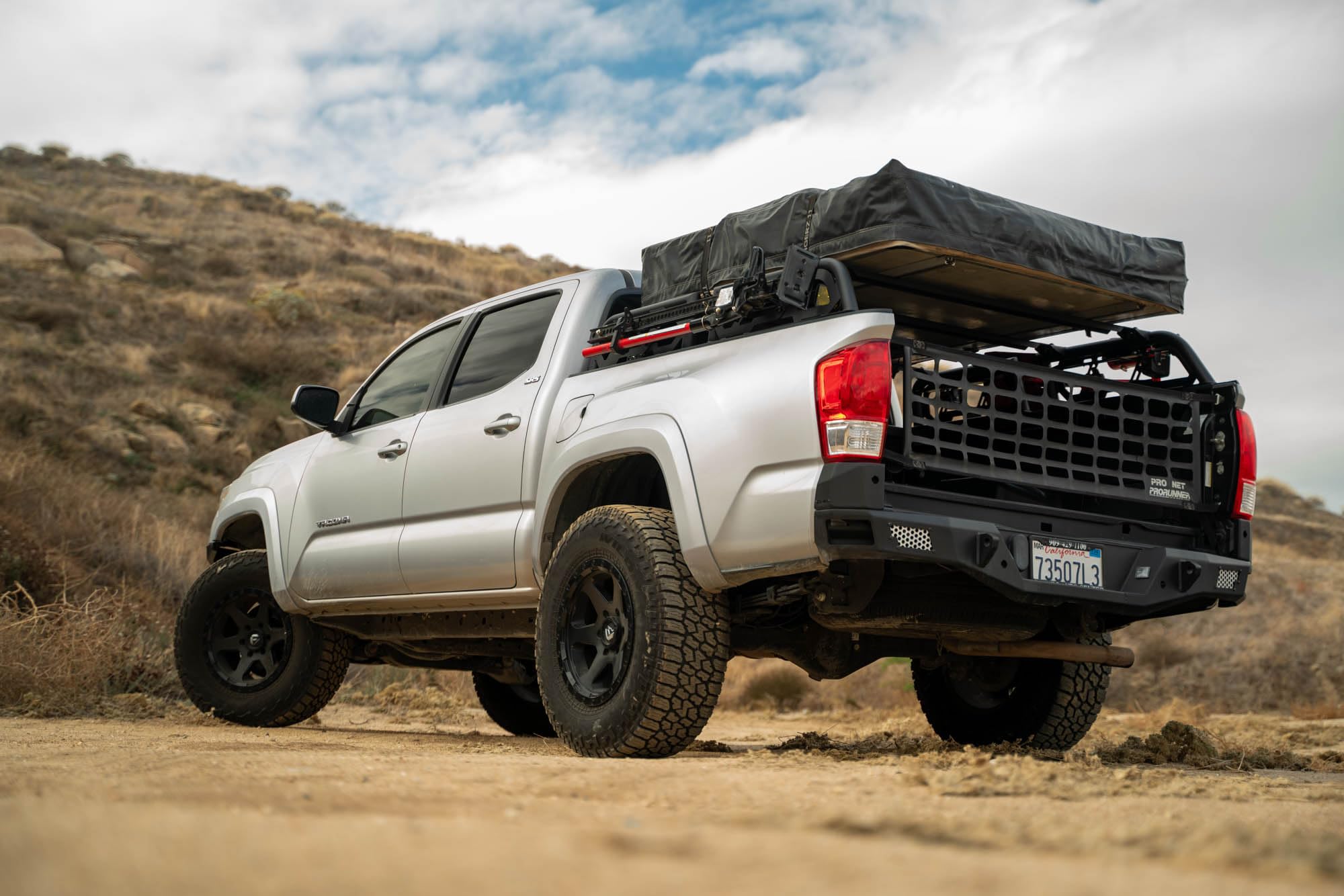 MTO Series DV8 Offroad Mid-Size Truck Bed Rack | Universal | for Mid-Size Trucks | 8” Height Keeps Low Profile for Roof Top Tents | Works with or Without Factory Bed Side Rail Mounts