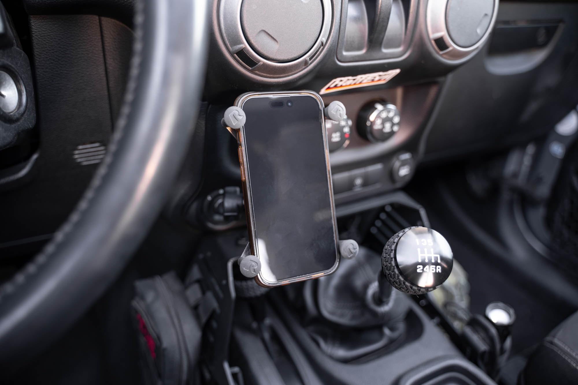 Center Console Molle Panels & Device Bridge DV8 Offroad for The 2007-2018 Jeep Wrangler JK | Manual & Automatic Transmissions | Mounts for Device Holders for Phones, GPS, CB/Ham Radio, Tablet, etc