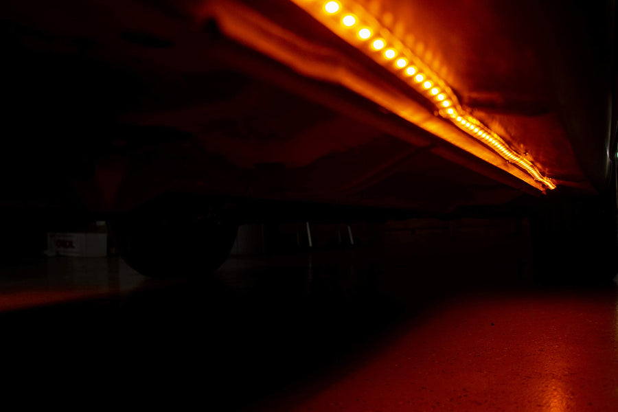 Race Sport Lighting LoPRO RSSBKIT60 60in Sidekick Sequential Running Board LED Strip Kit (White-Amber)