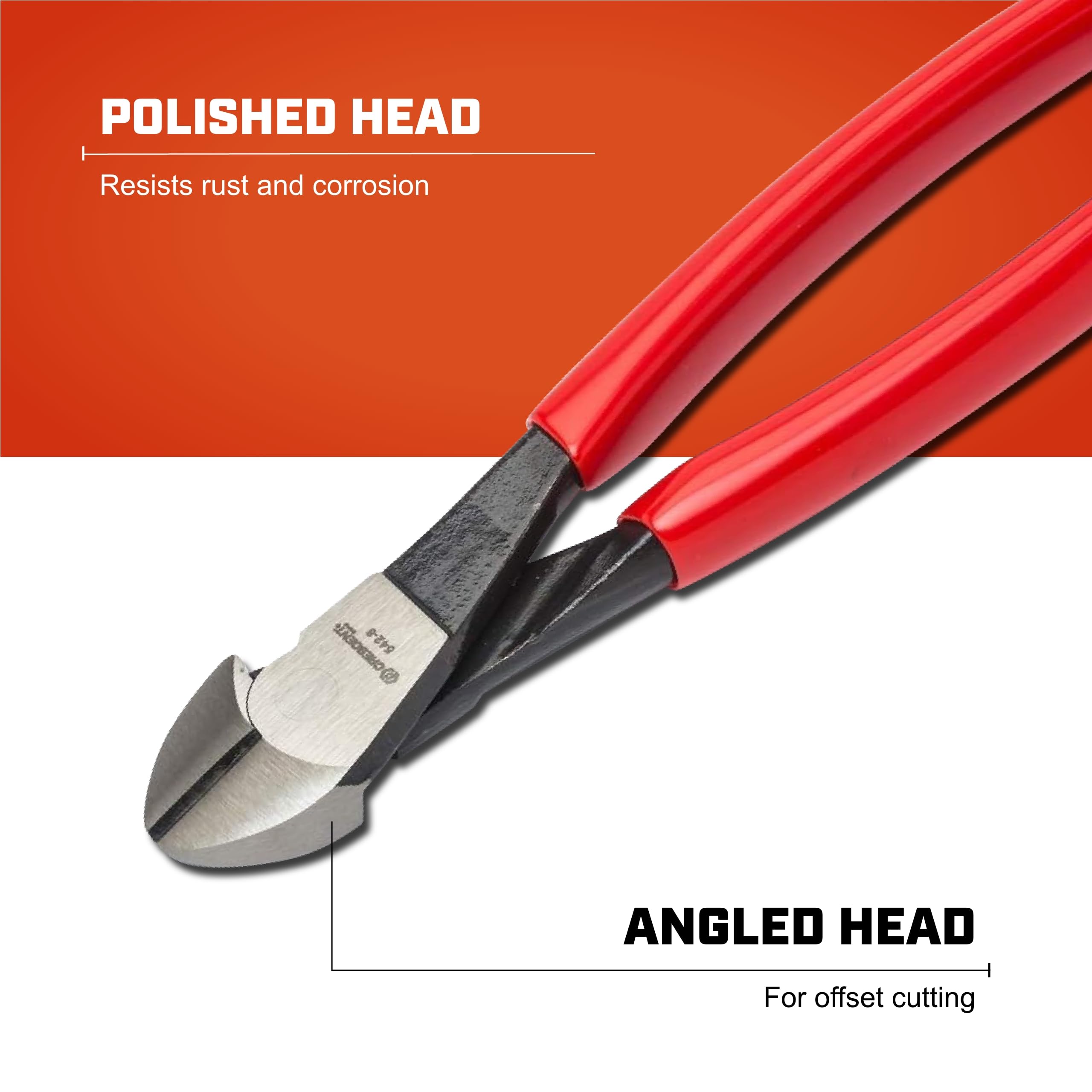 Heavy-Duty Crescent Diagonal Cutting Pliers - Bagged - Home Improvement & Repair - Cutter Tool for Wire & Cable - 8" - 5428CN