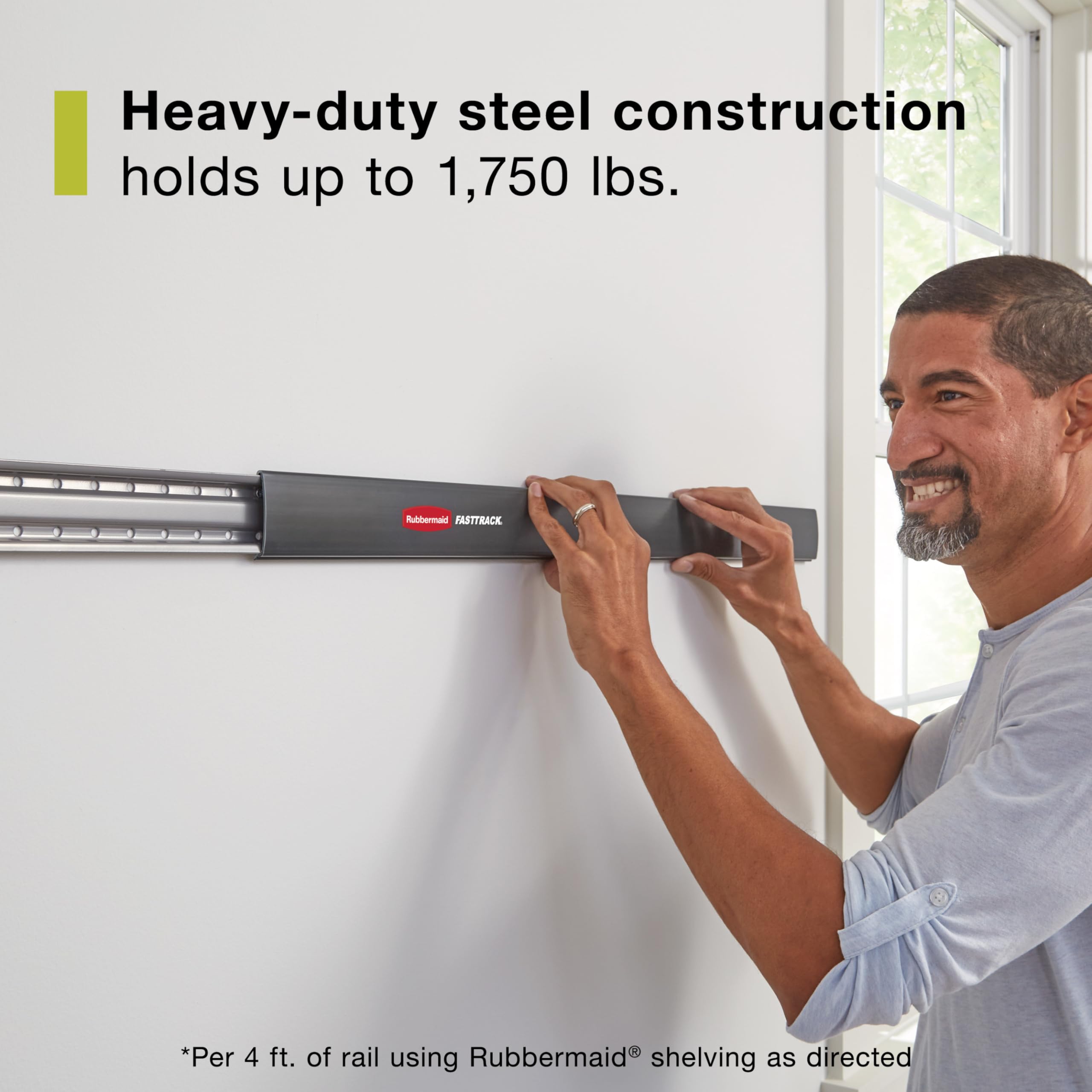 Rubbermaid Garage Storage System FastTrack Tool Hanging Kit, Wall Mount Holder for Garden Lawn Tools/Garage/Home Organization