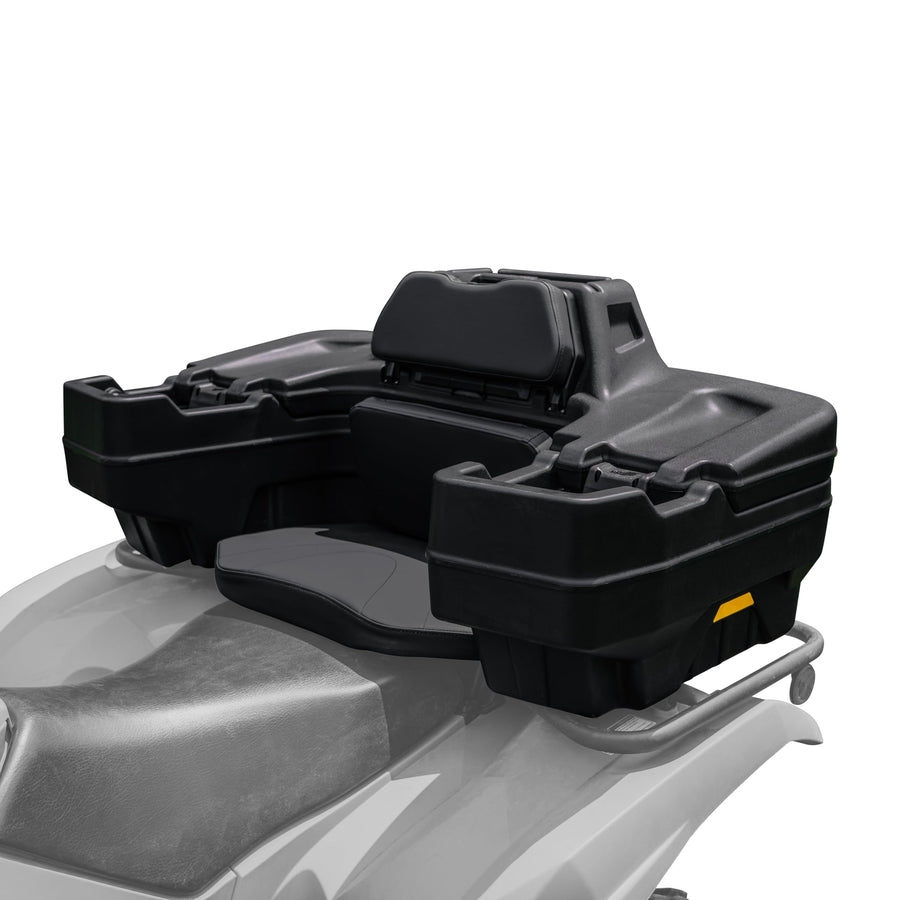 ATV Rear Storage Box & Lounger Black Boar - Rear Seat with Increased Durability - Features Storage with Front Access & Flat Working Surface - ATV Accessories - Fits Most Tubular Racks (66014)