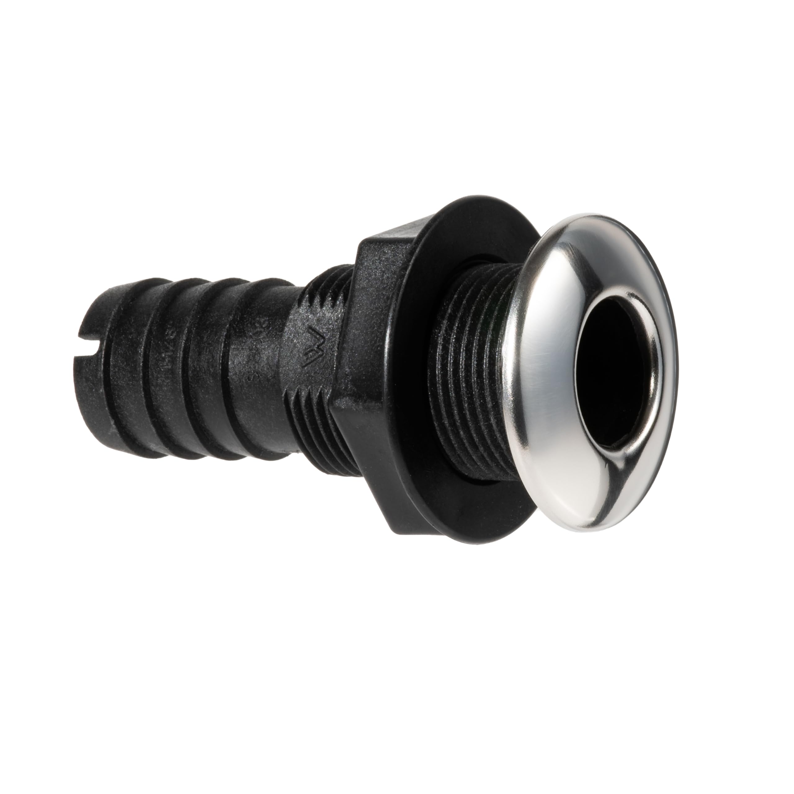 Thru-Hull Whitecap Industries S-3803C Stainless Steel/Nylon with Barb - 1-1/8" Hose Size, Straight