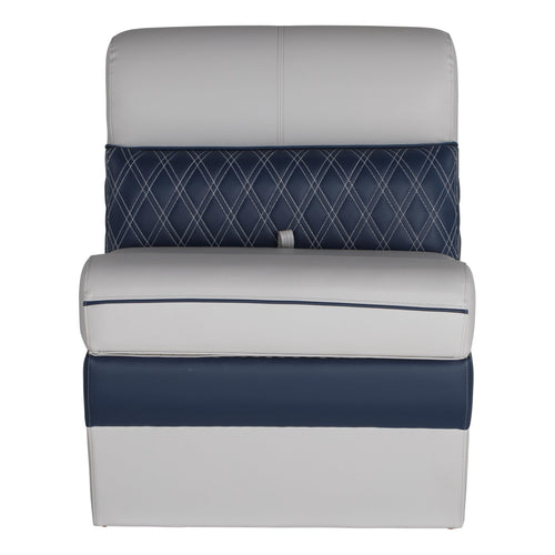 24" Lippert Sunset Collection Straight Pontoon Bench Seat, Contoured Foam Cushioning, Durable Marine-Grade Vinyl, Built-In Dry Storage, Poly Frame, 24"L x 28"W x 30"H - 2024021178