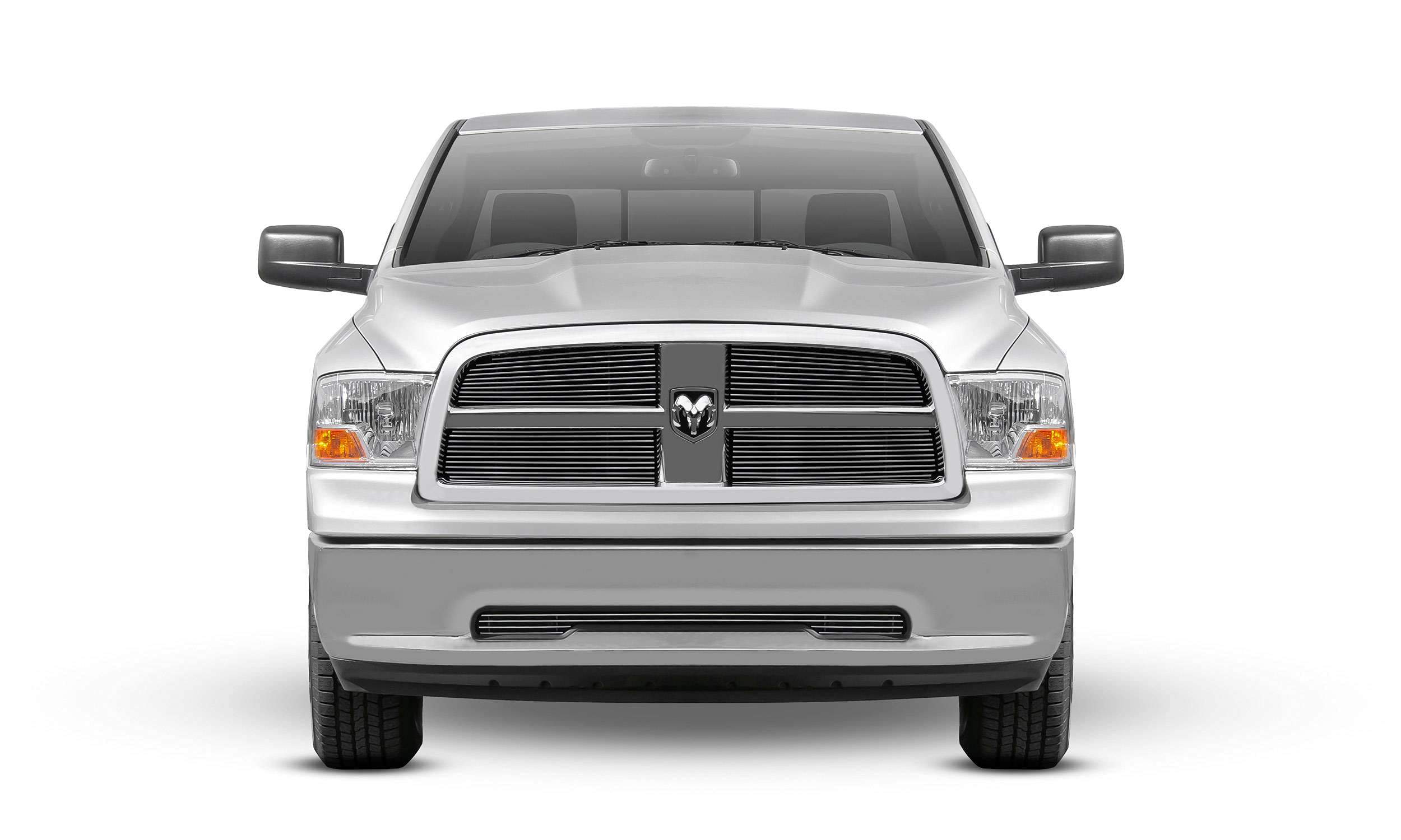Horizontal T-Rex 21456 Aluminum Polished Finish Billet Grille Overlay for Dodge Ram Pickup 1500