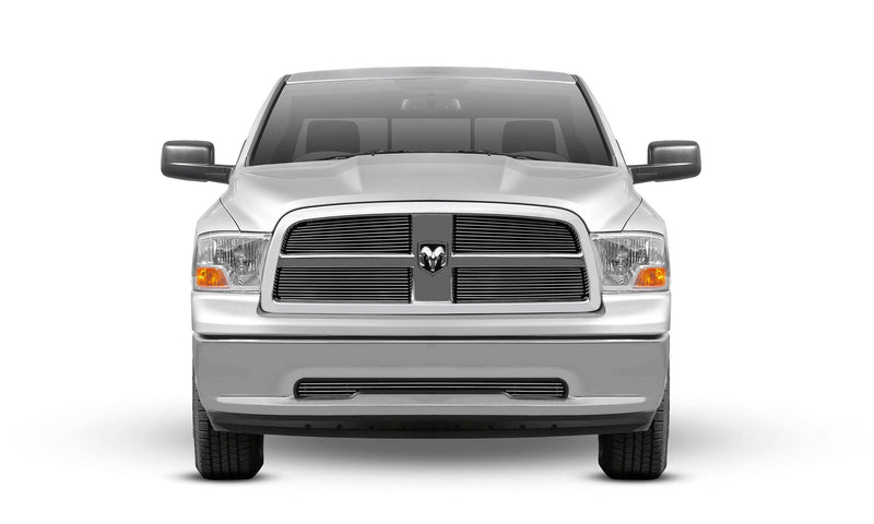 Horizontal T-Rex 21456 Aluminum Polished Finish Billet Grille Overlay for Dodge Ram Pickup 1500