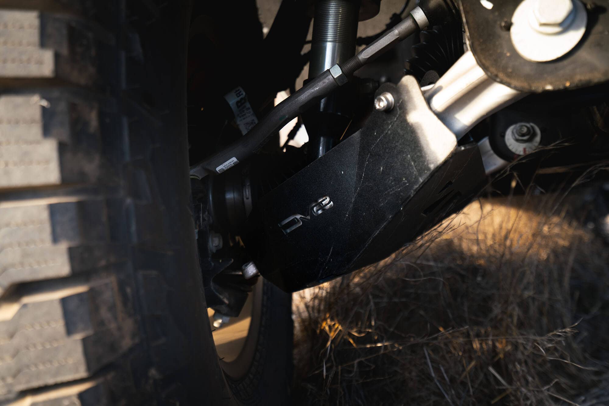 Front Lower Control Arm Skid Plates DV8 Offroad for 2021-2025 Ford Bronco | Sold as Pair | Steel Construction | Suspension Protection | No Drill Installation