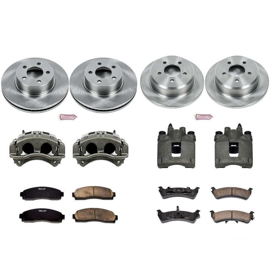 Power Stop KCOE4357 1-Click OE Replacement Brake Kit with Calipers For Ford Explorer Sport Autospecialty 2001-2002 [Model Specific]