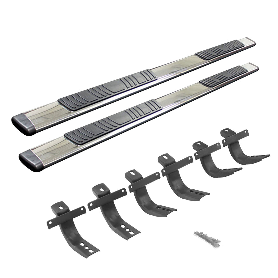 5" OE Xtreme Go Rhino Low Profile Sidesteps & Brackets | Stainless Steel, Polished | 685412971PS | Fits 2021-2025 Ford Bronco 2-Door (Excludes Bronco Sport)