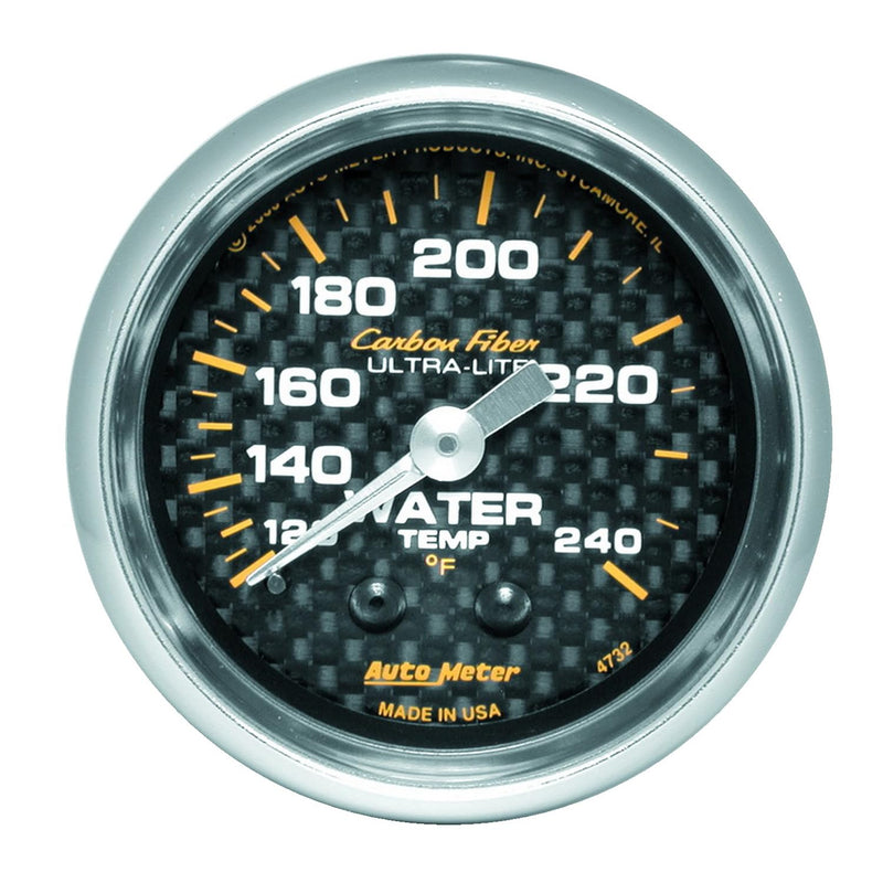 Carbon Fiber AUTO METER 4732 Mechanical Water Temperature Gauge
