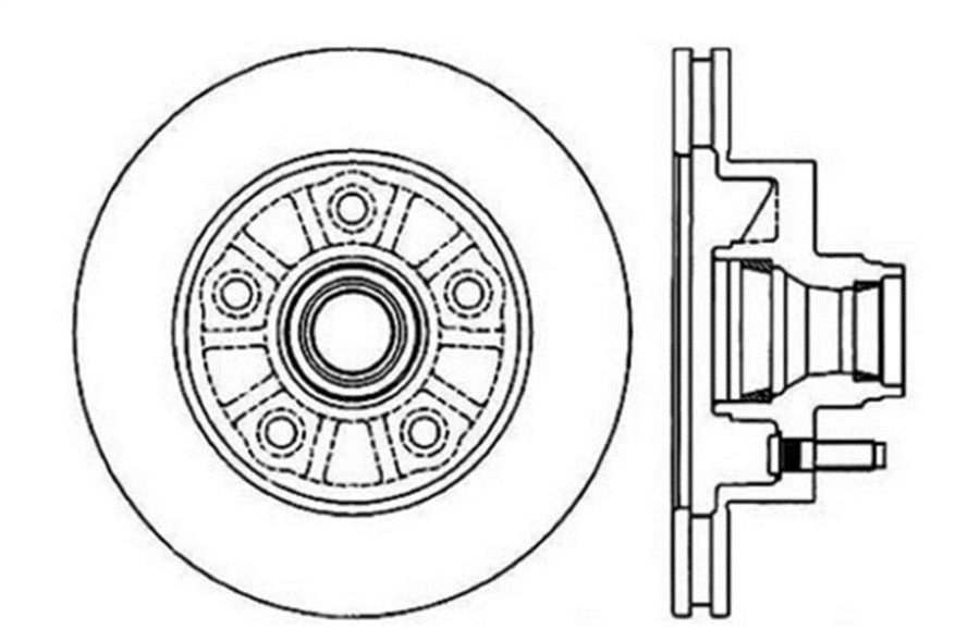 Sport Drilled/Slotted Brake Rotor StopTech 127.65076R (Front Right), 1 Pack