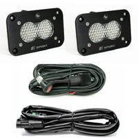 Flush Mount Baja Designs S2 Sport Black LED Light Pod Reverse Kit (Work/Scene; Clear)