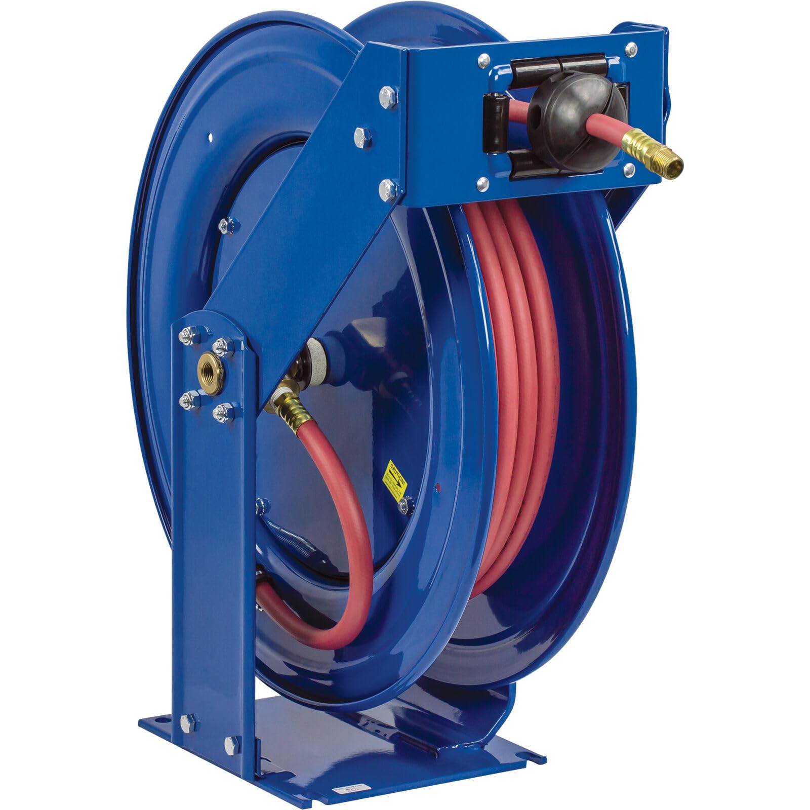 Coxreels Retractable Air/Water Low-Pressure Hose Reel, P-LP-450, P Series, ½” x 50’ - Easy-to-Use Compact Design- Heavy-Duty Steel Construction, Made in the USA