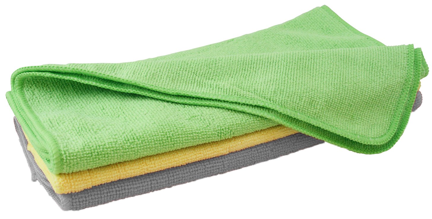 Microfiber Carrand 16" x 16" Towel, 3 Pack (Colors May Vary)