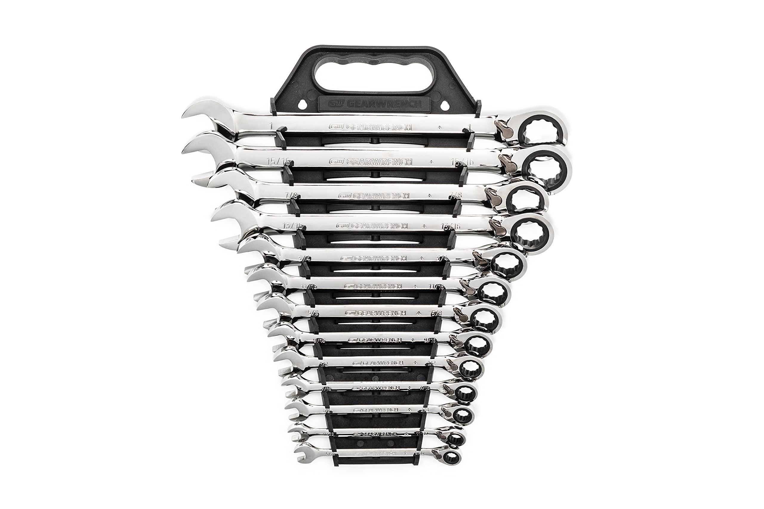 12 Pt. GEARWRENCH 13 Pc. Reversible Ratcheting Combination Wrench Set, SAE - 9509N