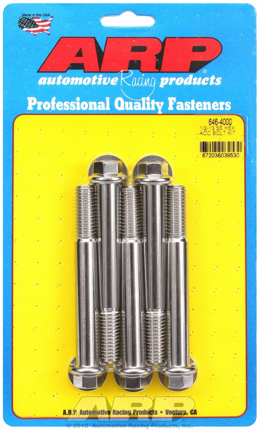 Hex Bolt ARP (646-4000), Stainless Steel