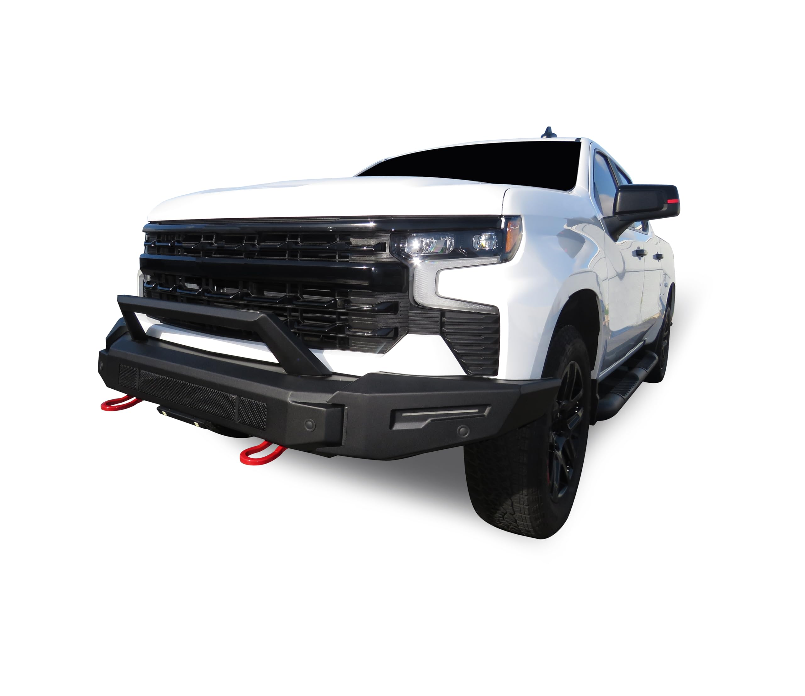 Heavy Duty Black Horse Armour II Modular Front Bumper Matte Black Compatible with 2022-2024 Chevrolet Silverado 1500-AFB-SI23
