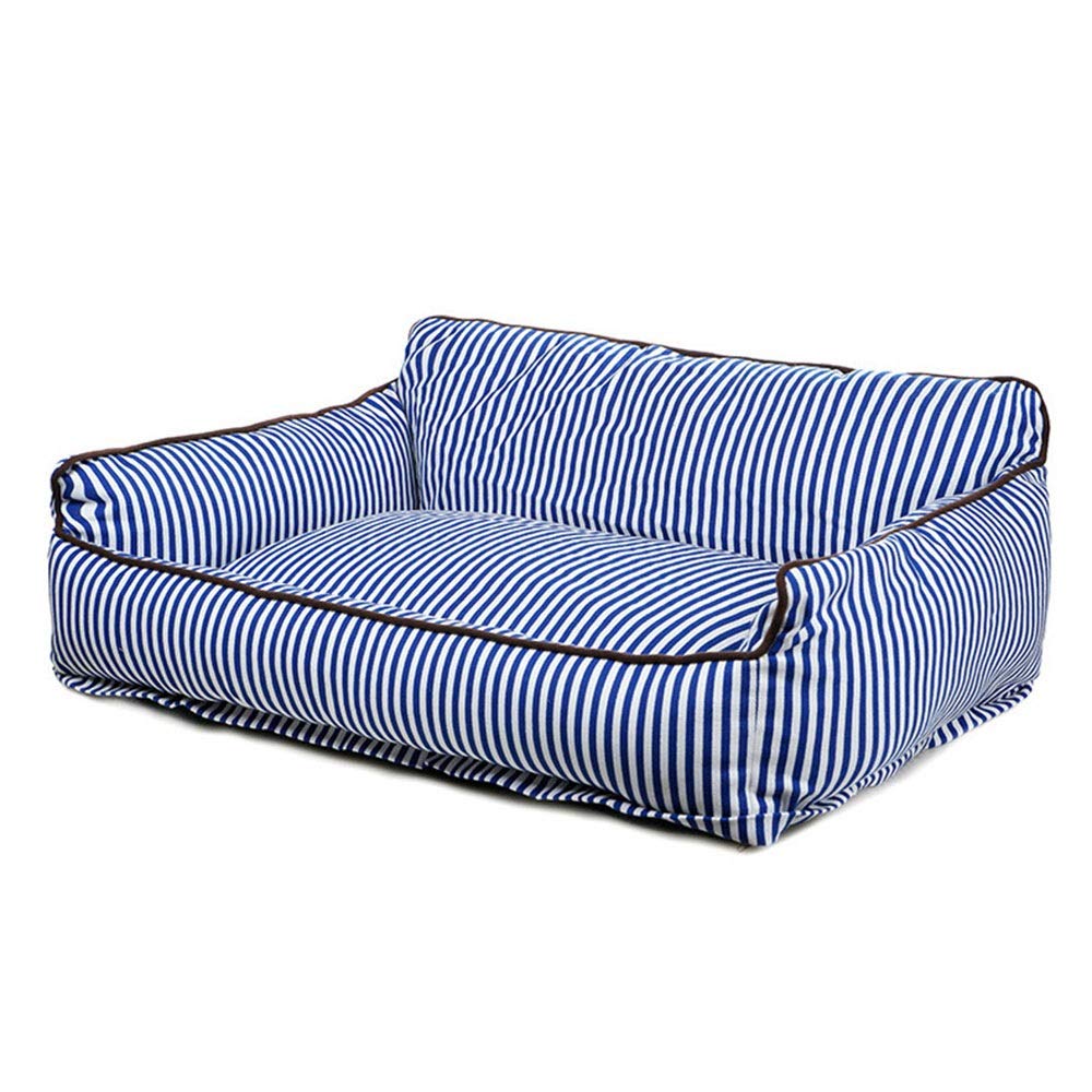 Canvas Kennel FENXIMEI Removable and Washable Four Seasons Universal Dog Bed (Color : Blue, Size : S)