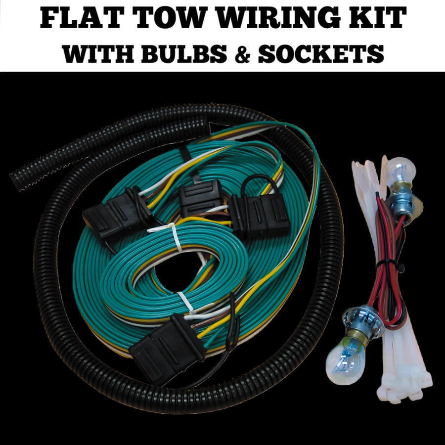 155 Roadmaster Universal Taillight Wiring Kit for Towed Vehicles | Sockets fit 1” Diameter Hole | Needs Sufficient Depth to Accommodate Bulbs | Meets Legal Requirements for Towed Vehicle Lighting