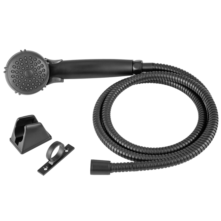 Dura Faucet RV Hand Held Shower Head DF-SA400K-MB, Stainless Steel Hose Kit (Matte Black)