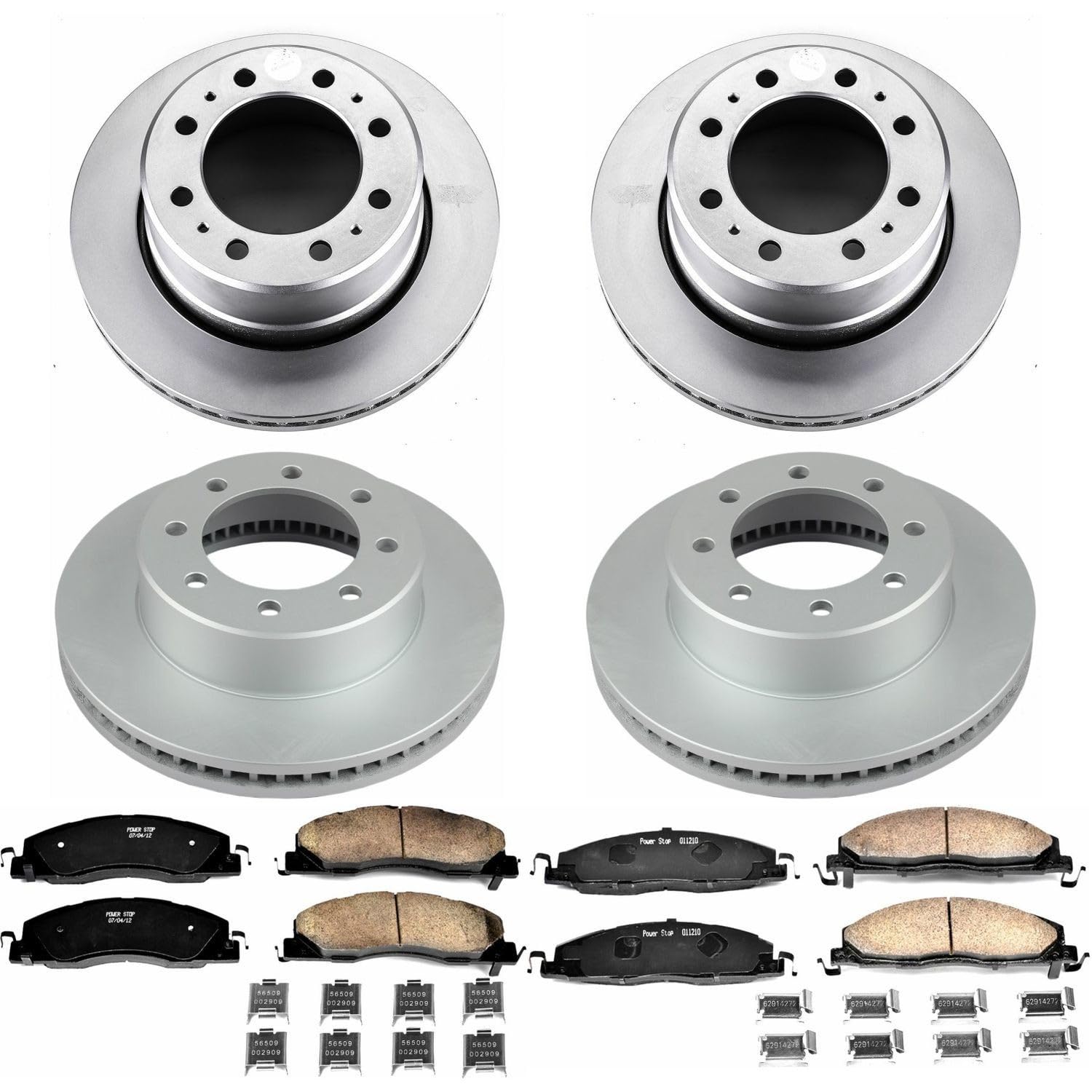 Power Stop CRK7141 Z17 Evolution Geomet Coated Brake Kit Front and Rear For Ram 3500 2013-2018 [Model Specific]