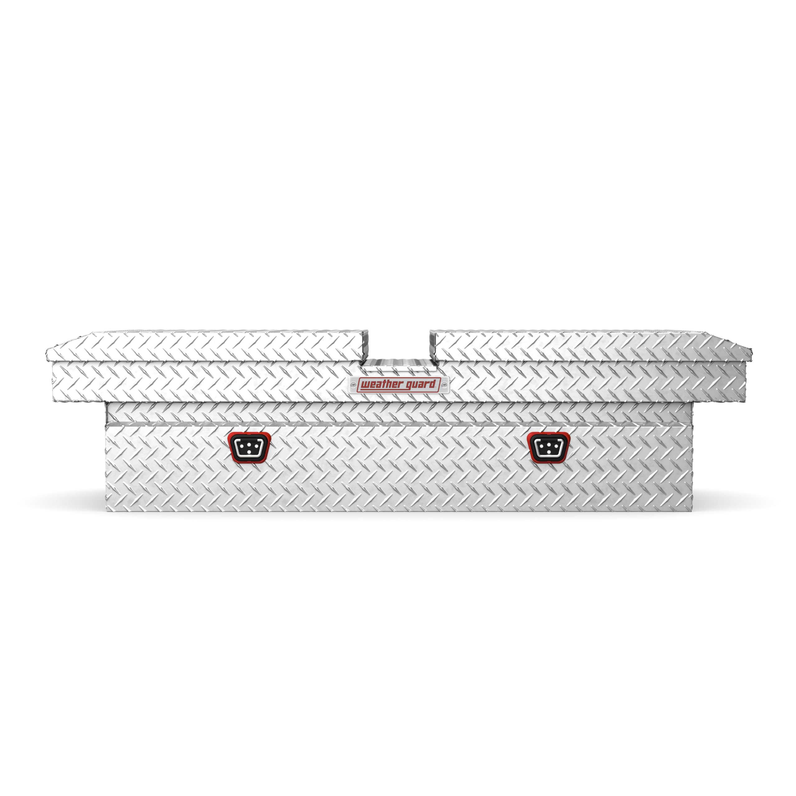 114-0-04 Weather Guard Extra-Wide Aluminum Crossover Gull Wing Truck Tool Box, Fits Full Size Trucks, 15.3 cu ft Storage Capacity (Clear)