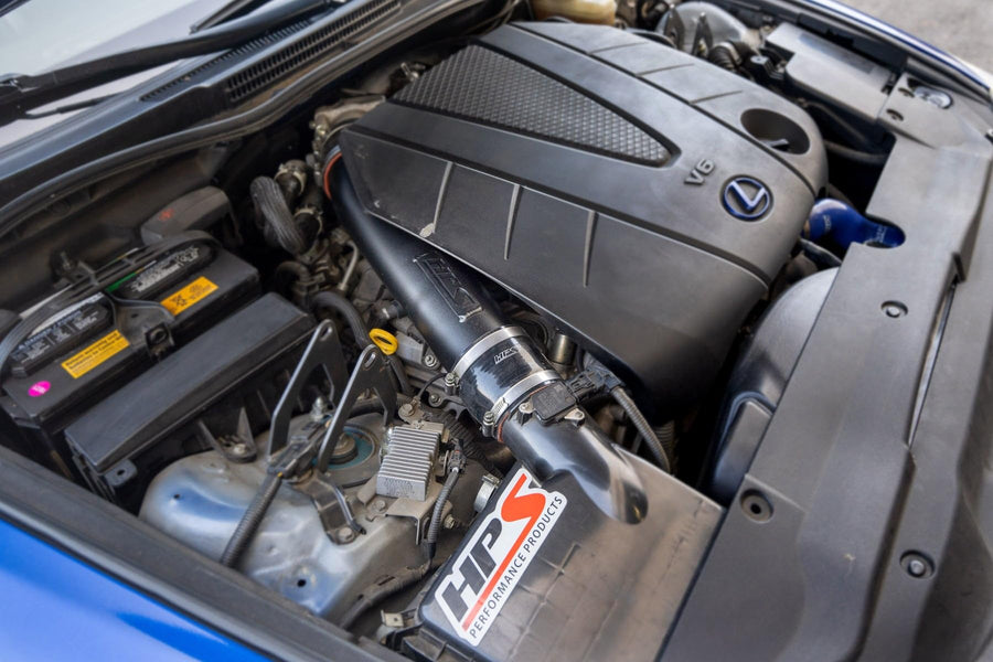 Post HPS Polished MAF Air Intake Kit Tube Compatible for 2010-2015 Lexus IS250C 2006-2013 IS250 2.5L 2006-2013 IS350 2010-2015 IS350C 3.5L V6, 27-710P