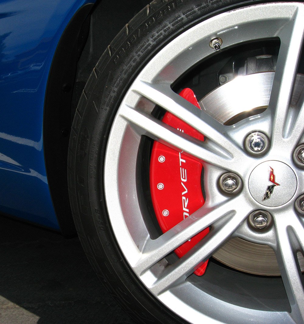 Brake Caliper Covers MGP - 2006-2013 Chevrolet Corvette - Front and Rear Set - Red