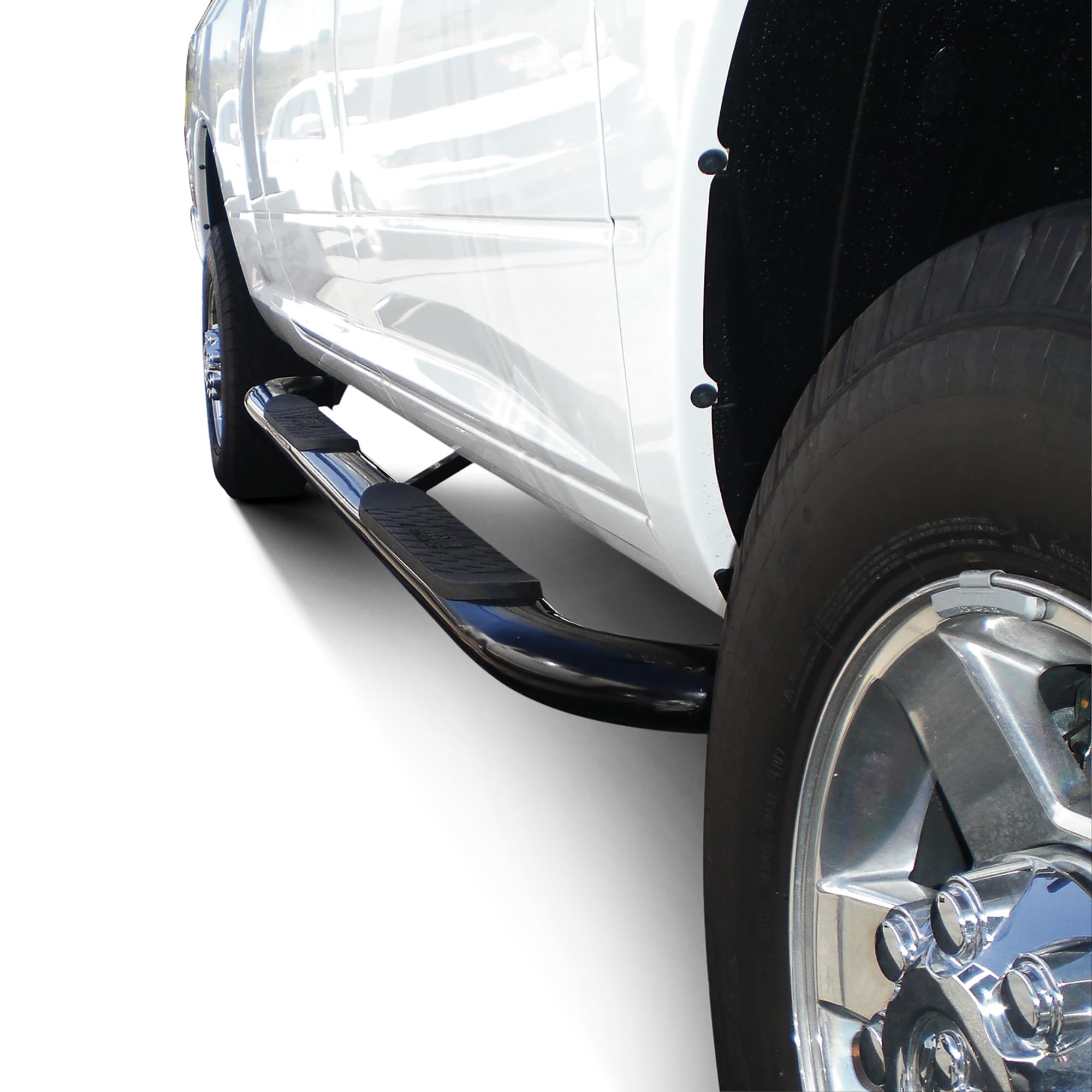 Westin 21-3575 4 Oval Platinum Nerf Step Bars fits 2010-2025 Ram 2500 3500 Mega Cab Black Pair