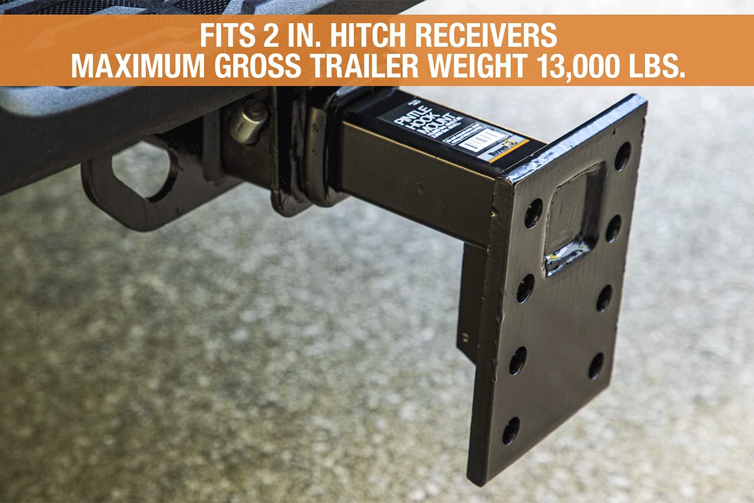 PM107 Buyers Products Pintle Hook Mount – 3 Position Adjustable Trailer Hitch Receiver for 2 Inch Trucks, 13,000 lb MGTW – Heavy-Duty Tow Hitch, 2,600 MVL Rated, 10.25"