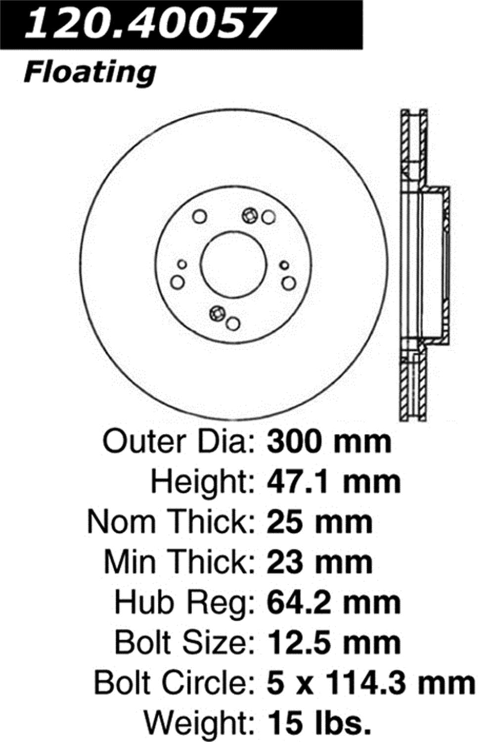 Sport StopTech 128.40057R Cross Drilled Brake Rotor (Front Right), 1 Pack