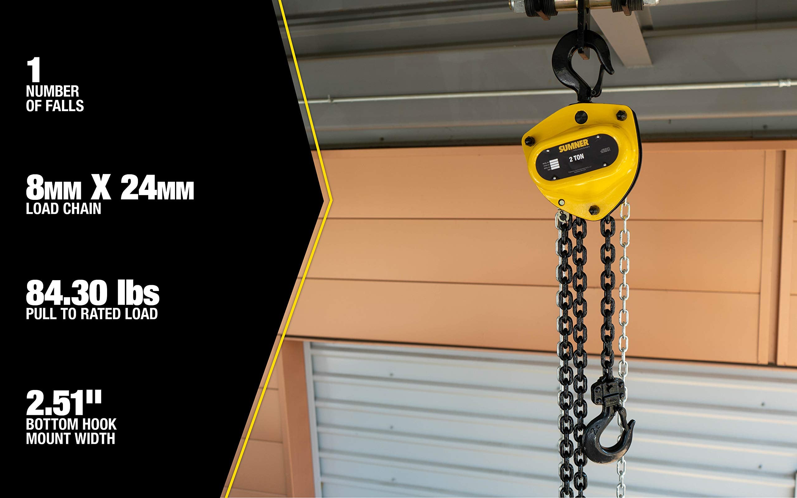 SUMNER Southwire 2 Ton Chain Hoist with 20 ft. Chain Fall
