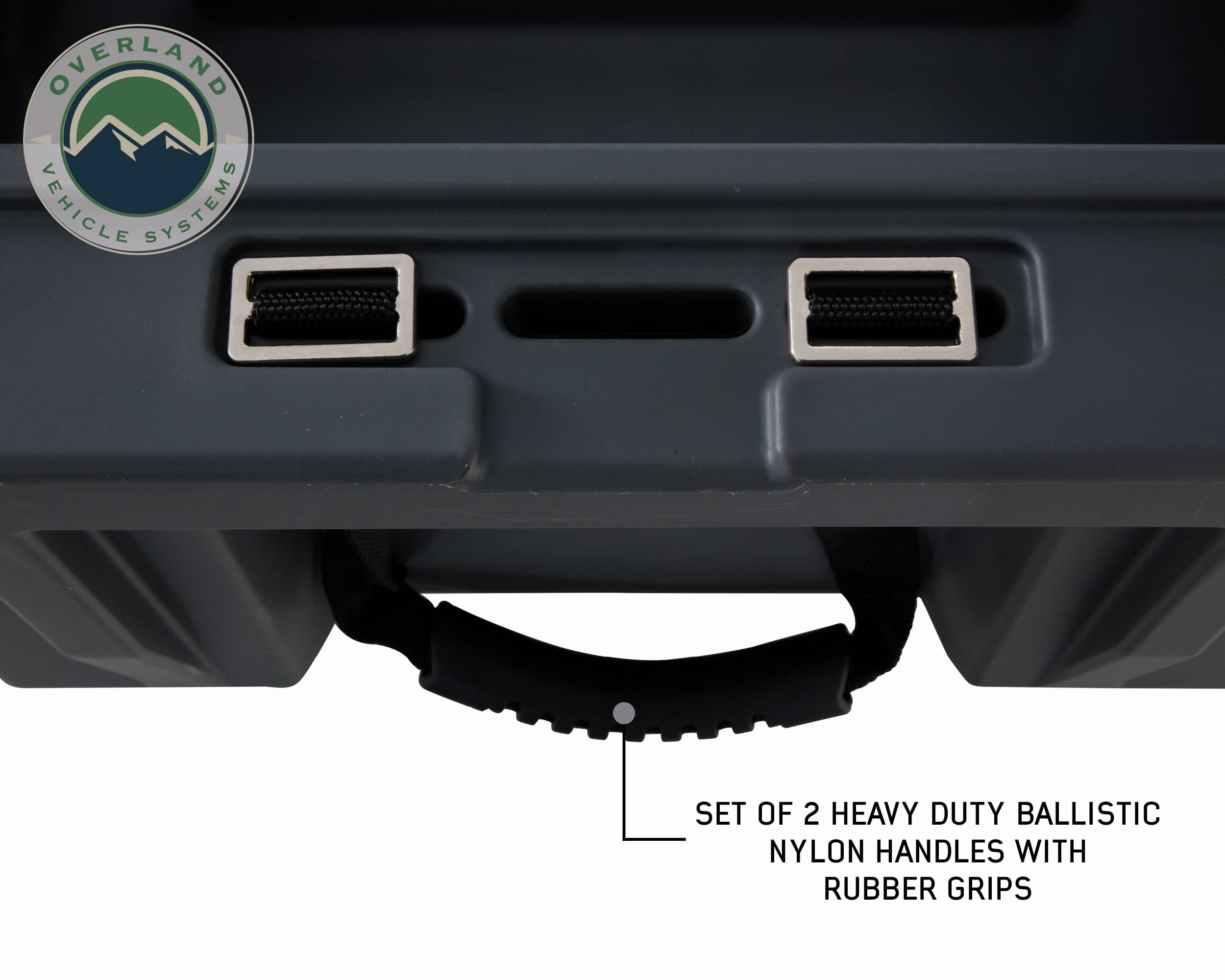 D.B.S. Overland Vehicle Systems 53 QT Dry Box Storage with Drain and Bottle Opener | Dark Grey | Waterproof Sealing | Heavy Duty Latches | 40100001