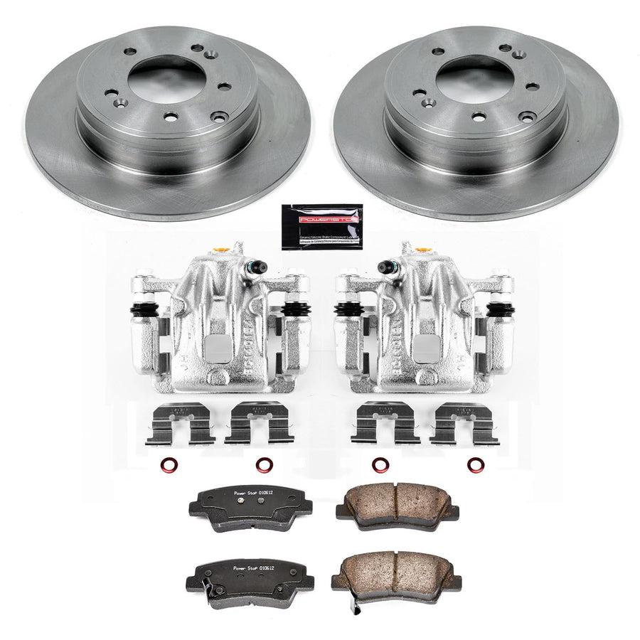 Power Stop KCOE5380A Rear Caliper Brake Kit- Brake Rotors, Brake Pads and Ceramic Brake Calipers